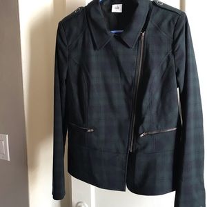Cabi plaid Motorcycle style jacket. Size 8
